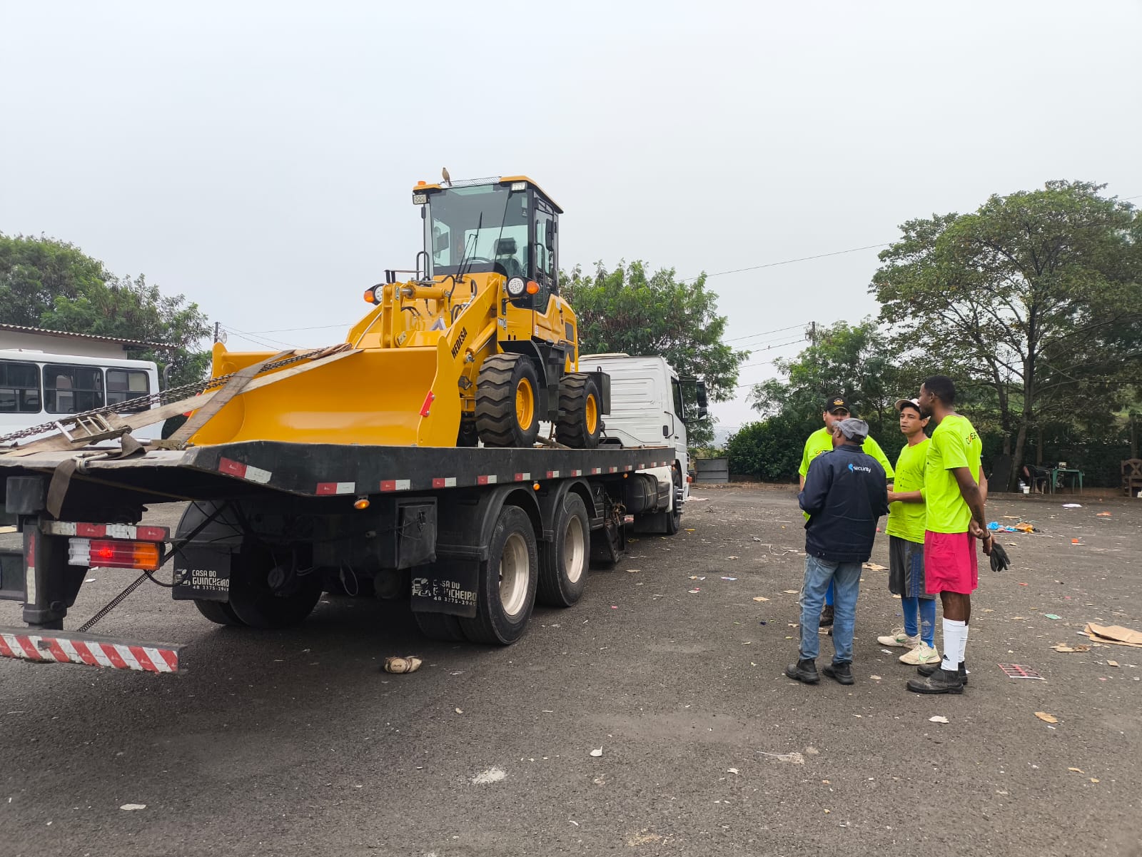Chegada da máquina